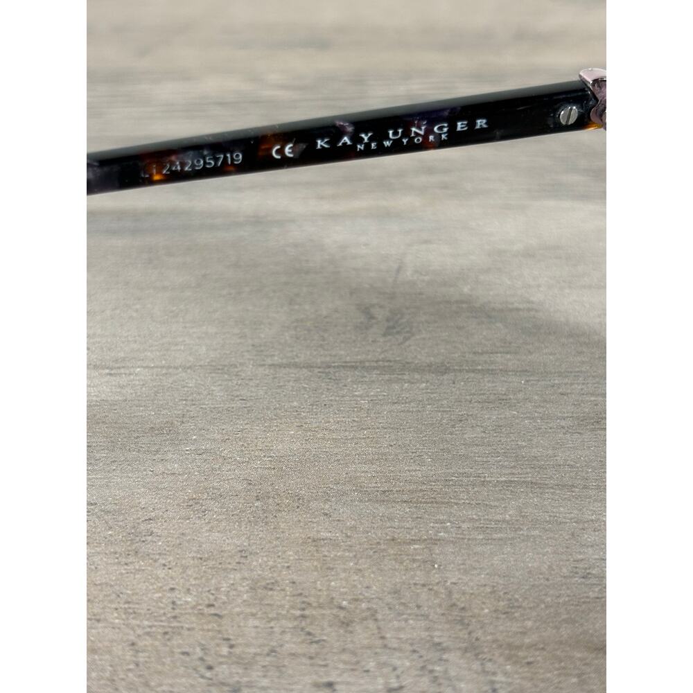 Kay Unger New York K199 PUR Brown Tortoise Shell Women's Eyeglass Frames Glasses - Picture 7 of 7